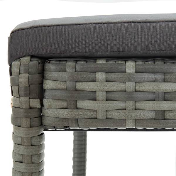 Barkruk 3029197 Set van 6 grijs - polyrotan - 40 x 108 x 37 cm