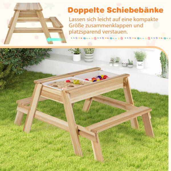 Kindersitzgruppe ZB34808 2-tlg. Braun - Holzwerkstoff - 78 x 56 x 90 cm