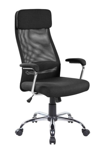 Chaise à roulettes Adel Noir - Métal - 65 x 136 x 65 cm