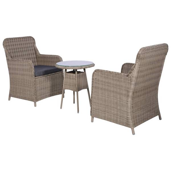 Garten Essgruppe  44149 (3-teilig) Braun - Polyester - Stahl - 50 x 60 x 50 cm