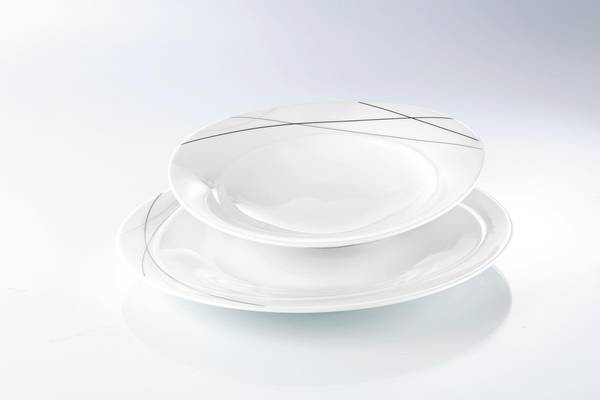 Tafelservice Trio Highline 12-teilig Weiß - Pinie - 33 x 24 x 33 cm