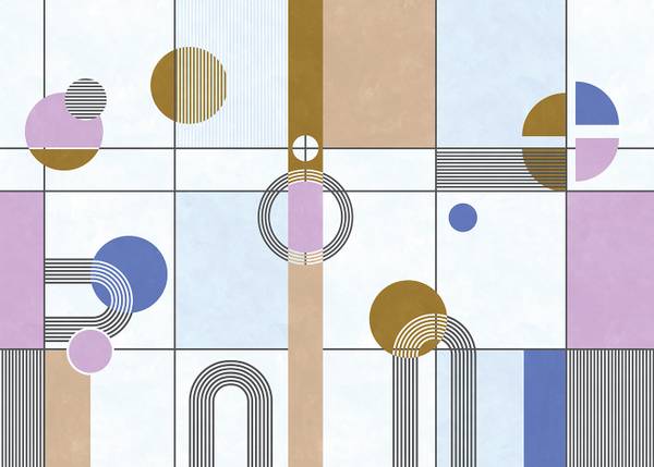 Panorama-Tapete 1987 Multicolor - 288 x 300 x 288 cm