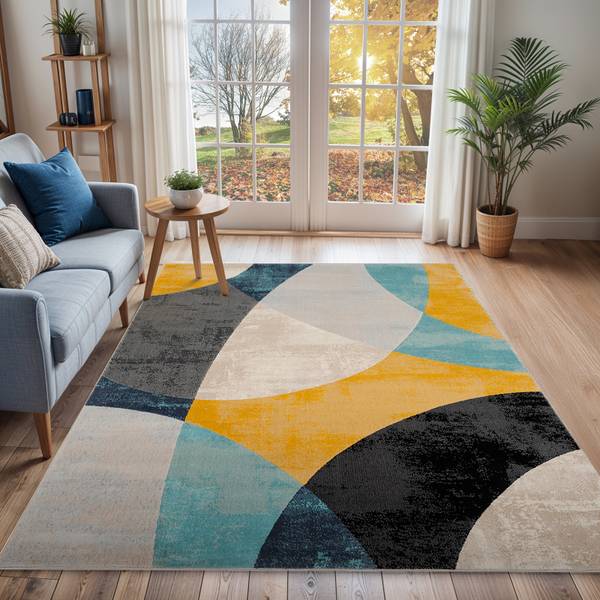 Kurzflorteppich CHICAGO Blau - Polypropylen - 160 x 2 x 220 cm