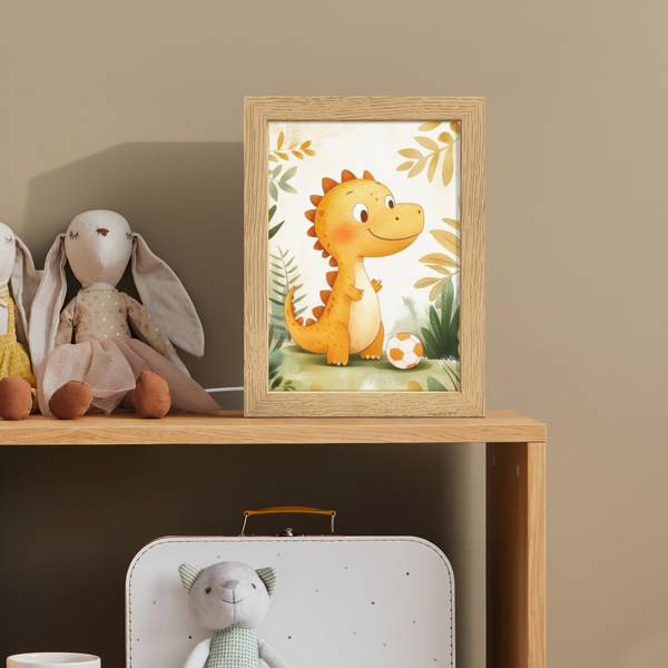 Lampe de Chevet Pour Enfant Dino 15 x 20 cm - Diamètre : 23 cm