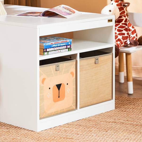 Kindertisch mit 2 Stühlen KMB113-W Braun - Weiß - Kiefer - 90 x 53 x 60 cm