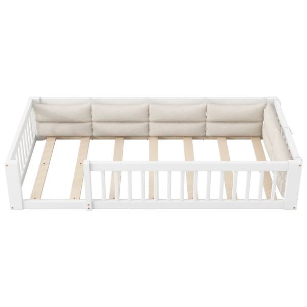 Holzbett K-1763 Weiß - Holzwerkstoff - 95 x 40 x 205 cm