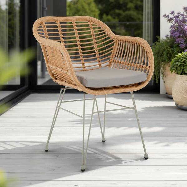 Gartenstuhl PARAMO Braun - Textil - 56 x 80 x 59 cm