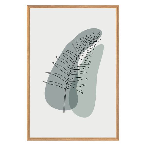 Tableau mural encadré gris abstrait Bleu - Acacia - 95 x 65 x 3 cm