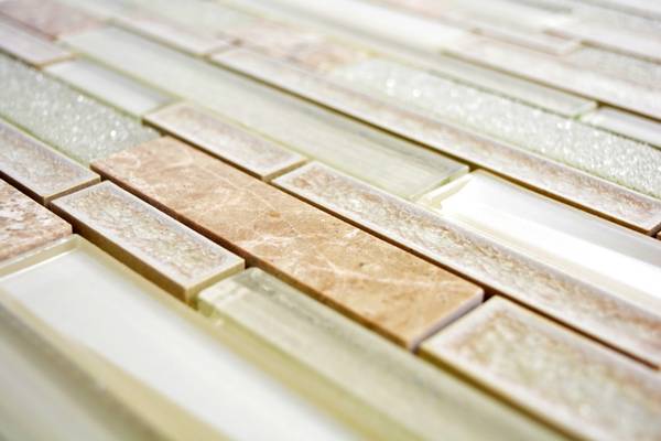 Mosaikfliesen 87SO-1251 Beige - Glas - 30 x 30 x 30 cm