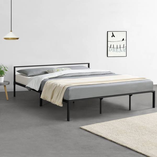 Metallbett Imatra Schwarz - Metall - 185 x 60 x 210 cm