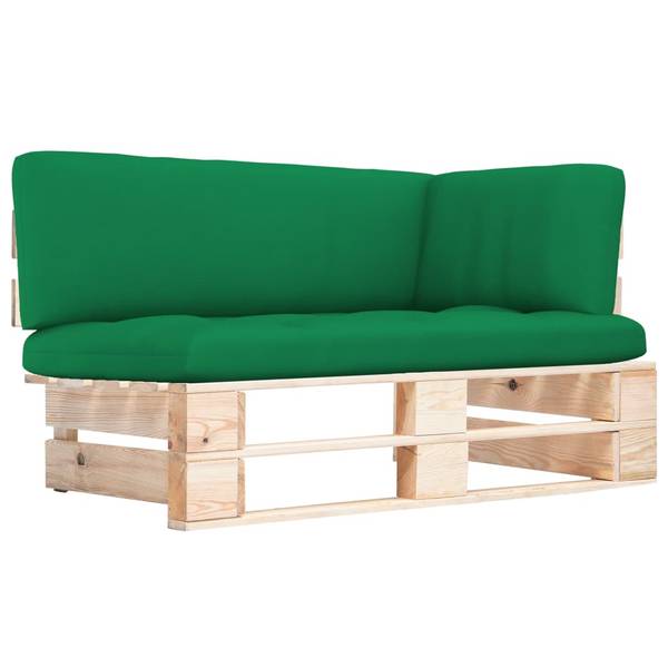 Paletten Ecksofa 3016504-7 Grün - Holz