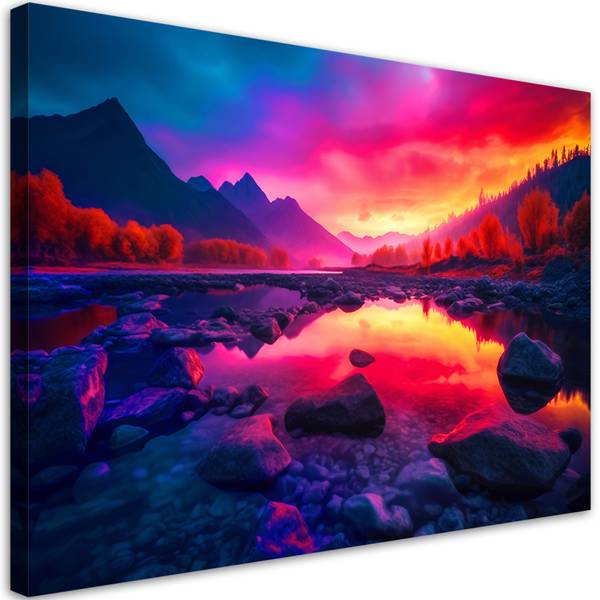 Wandbild himmel in den bergen 100 x 70 cm