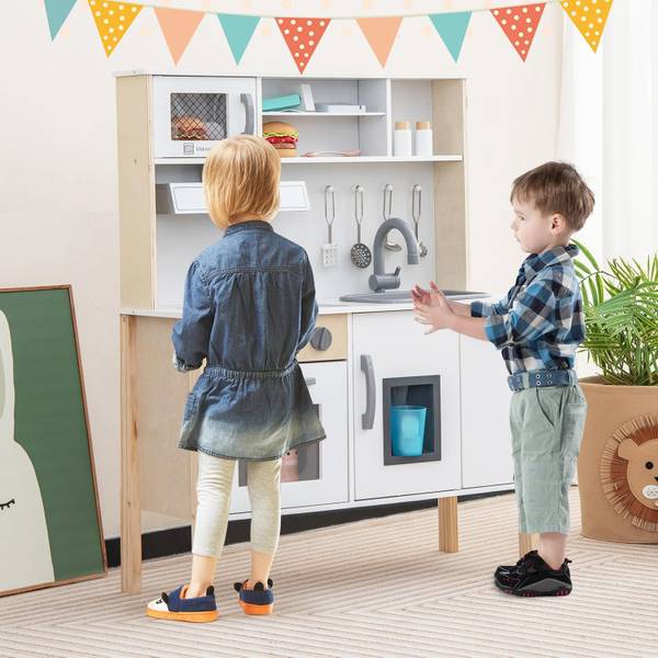 Kinderkeuken FB32347ITNL wit - plaatmateriaal op houtbasis - 30 x 90 x 72 cm