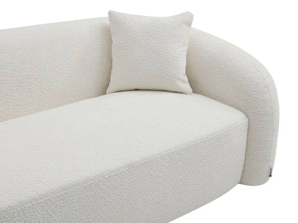 Sofa ohne Schlafmöglichkeit LAPIOTA Weiß - Textil - 220 x 75 x 91 cm