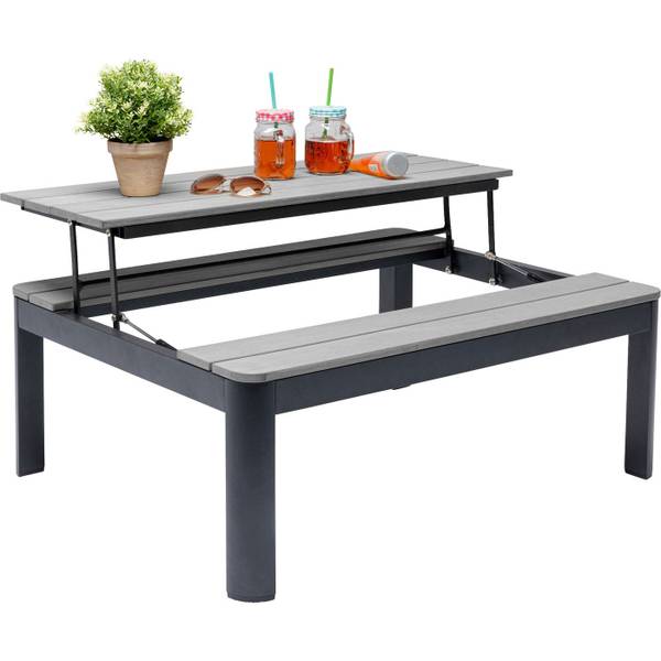 Table basse de jardin Holiday Gris - Métal - 71 x 33 x 90 cm