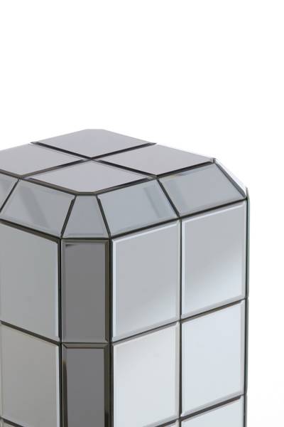Tisch LUCIANO Grau - Glas - 30 x 80 x 30 cm