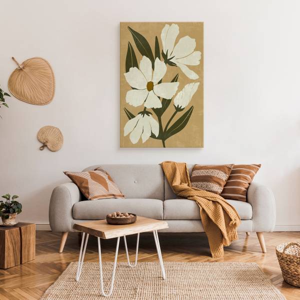 Leinwandbild Blume 40 x 60 x 60 cm