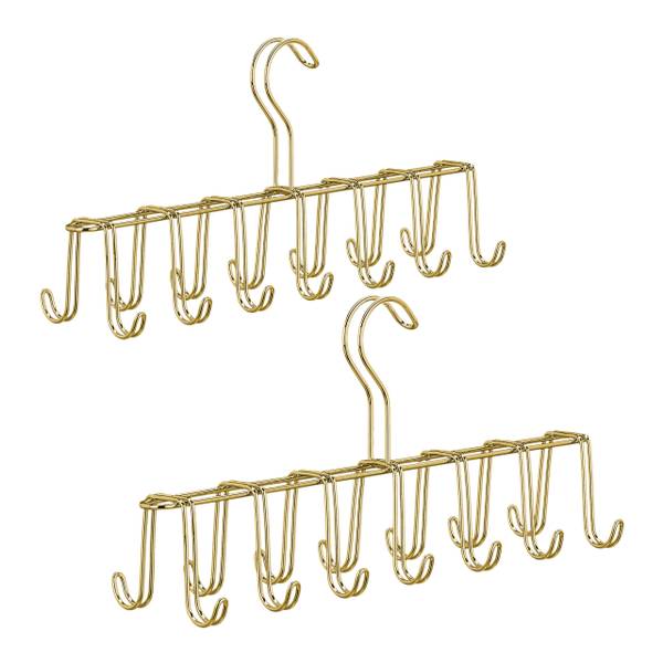Cintre porte-cravates doré en lot de 2 Doré