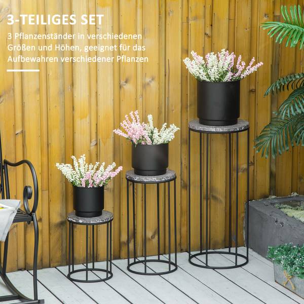 Blumenständer Set 845-564 Metall - 31 x 71 x 31 cm