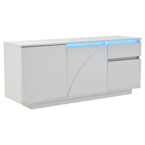 Sideboard Eurynom Ⅰ Weiß - Holzwerkstoff - 140 x 60 x 40 cm