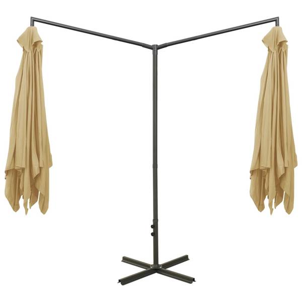 Sonnenschirm 3008734 Grau - Stahl - 290 x 260 x 600 cm