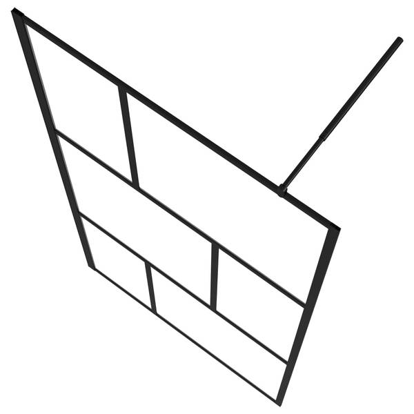 Duschwand 3006480 Schwarz - Breite: 100 cm