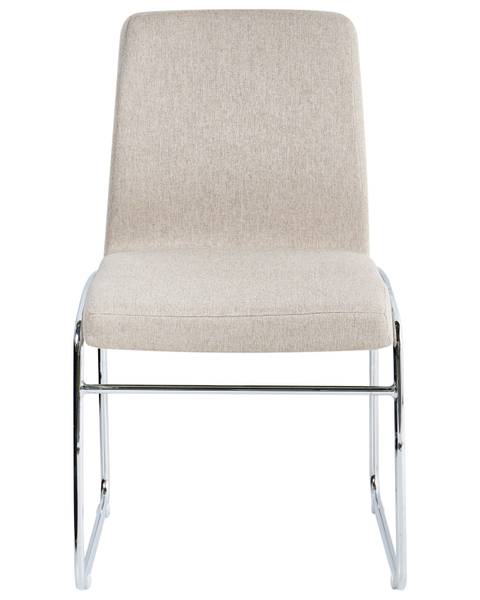 Stuhl LECCO 2-tlg Beige - Silber