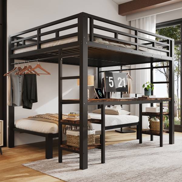 Etagenbett JINHEIBUCH Ⅰ Schwarz - Eisen - 145 x 170 x 204 cm