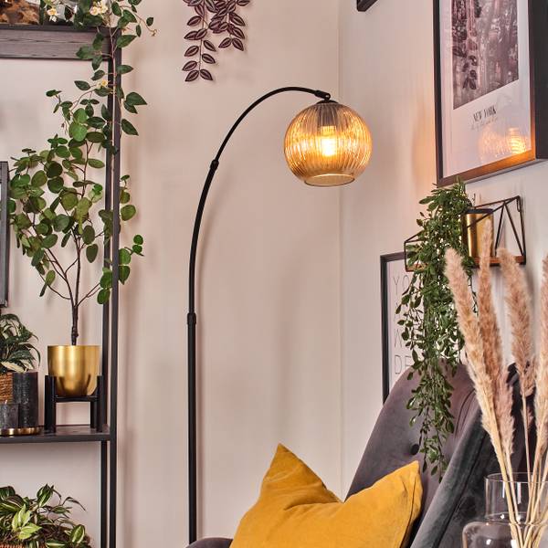 Stehlampe Cesaro Orange - Aluminium - Klarglas - Marmor - 101 x 185 x 72 cm