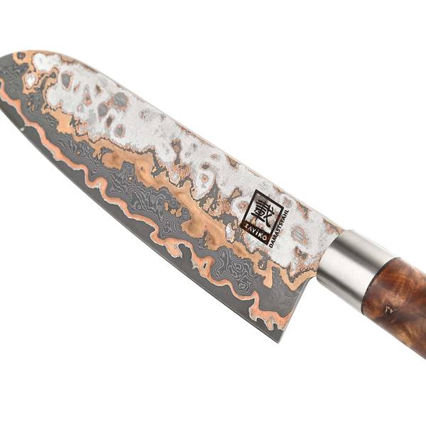 Santoku Messer MysticMagma Braun - Massivholz - 1 x 1 x 31 cm