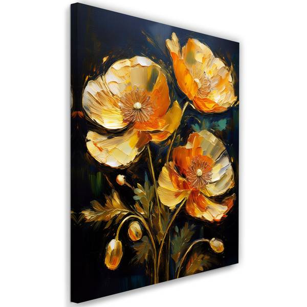 Wandbild mohnblumen blumen natur 70 x 100 cm