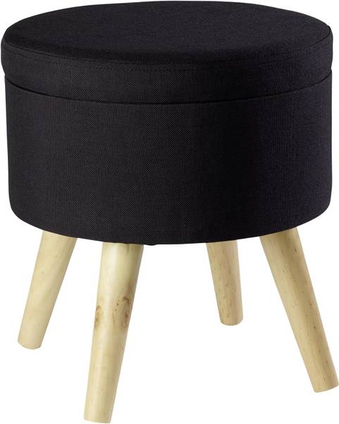 Sitzhocker MAX EW-SH-0455 Schwarz - Edelstahl - 32 x 36 x 36 cm