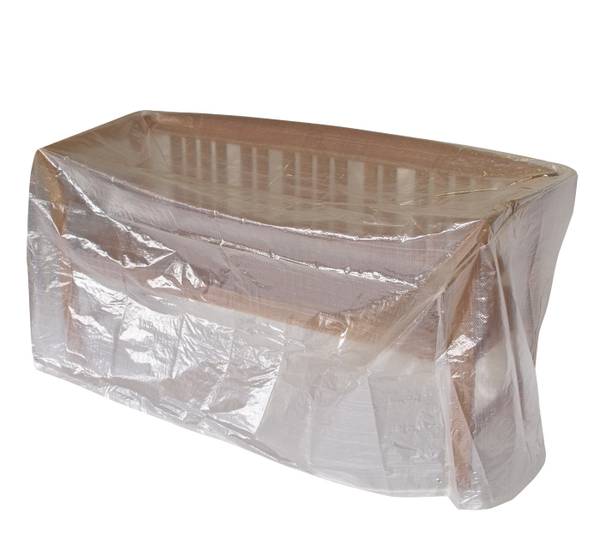 Abdeckhaube Bank 3-sitzer 163cm, PE Polyethylen - 163 x 86 x 66 cm