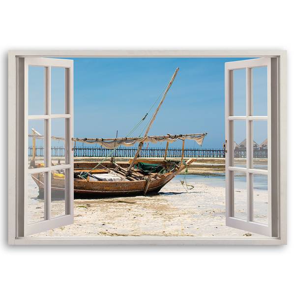 Wandbild blick aus dem fenster 100 x 70 cm