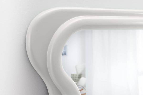 Wandspiegel CURVY Weiß - Glas - Kunststoff - 70 x 160 x 5 cm