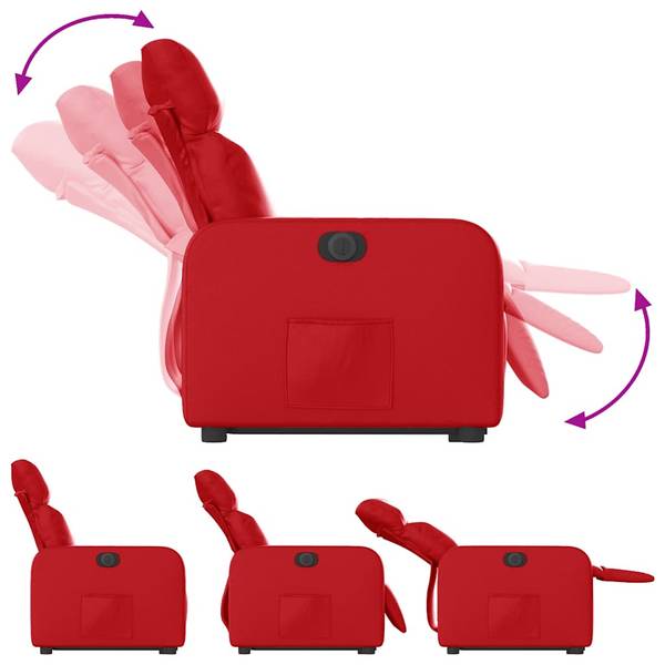 Fauteuil inclinable levage 3032756-3 Rouge