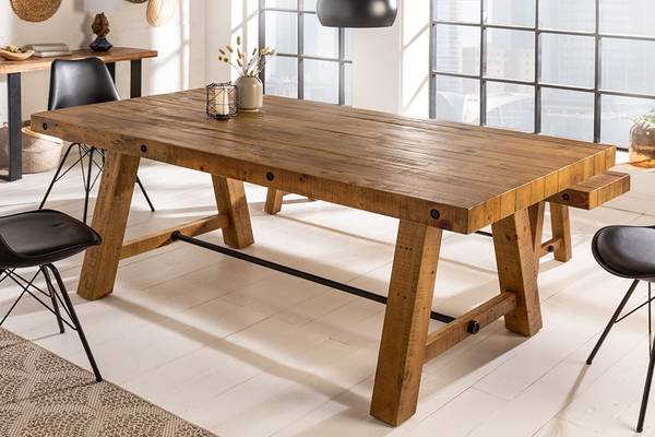 Esstisch FINCA Braun - Mango - 165 x 76 x 90 cm