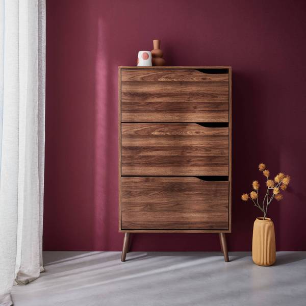 Schuhregal Nepal Braun - Holz teilmassiv - 26 x 131 x 75 cm
