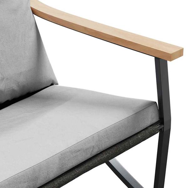 Garten-Lounge-Set 3283637 3-teilig Schwarz - Metall - 65 x 68 x 79 cm