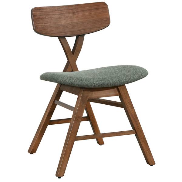 Houten stoel LOOMENS groen