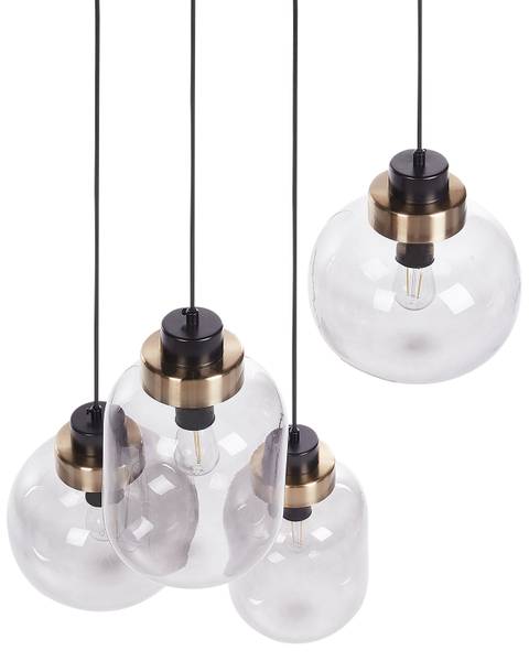 Hanglamp ZAYANDE goud - grijs - bamboe - 39 x 105 x 39 cm