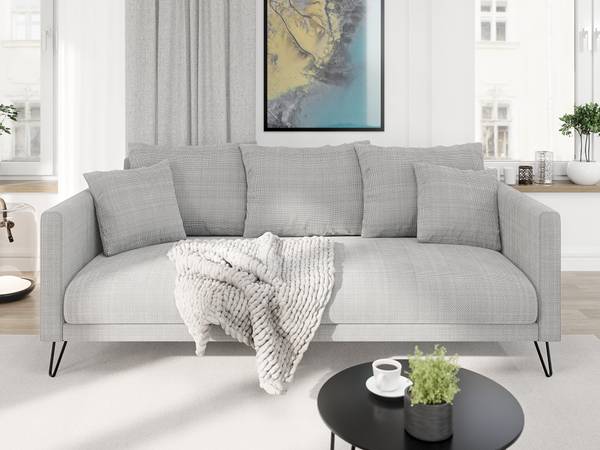 Sofa 3-Sitzer Harmony Hellgrau