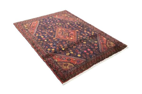 Orientteppich Nomadic Blau - Wolle - 125 x 1 x 174 cm