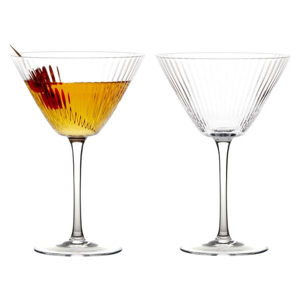Cocktailgläsern Empire 2er-Set Glas - 24 x 18 x 12 cm