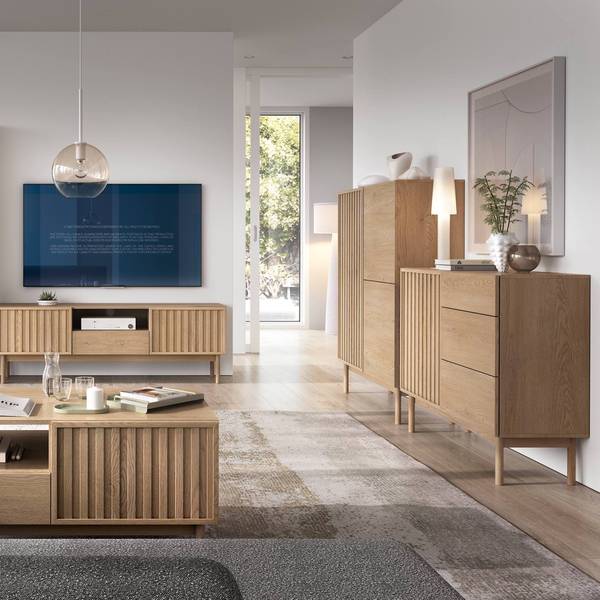 Vitrinenschrank HYRMA Braun - Holzwerkstoff - 106 x 183 x 37 cm