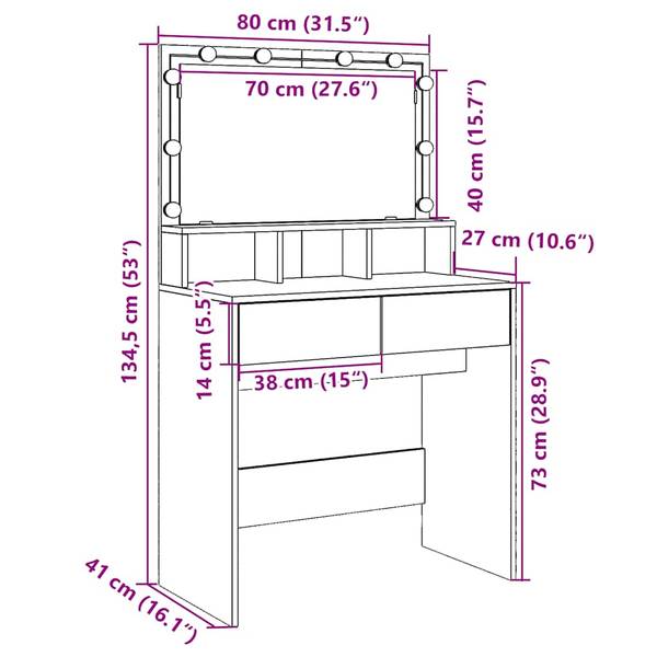 Kaptafel 3042055 zwart