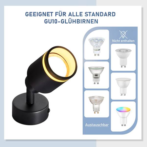 Deckenlampe Xylo Schwarz - 6 x 16 x 6 cm - Flammenanzahl: 1