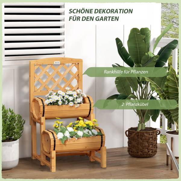 Blumenkasten 845-790V00YL Gelb - Massivholz - 45 x 80 x 45 cm