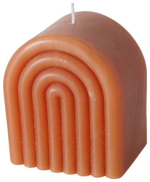 Kerze ARCH I Orange - Wachs - 6 x 9 x 8 cm
