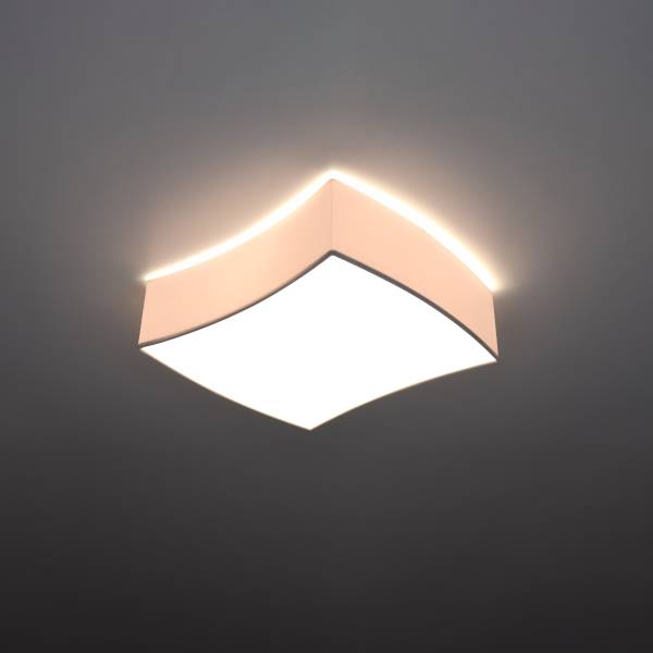 Deckenlampen Square Weiß - PVC - 35 x 12 x 39 cm